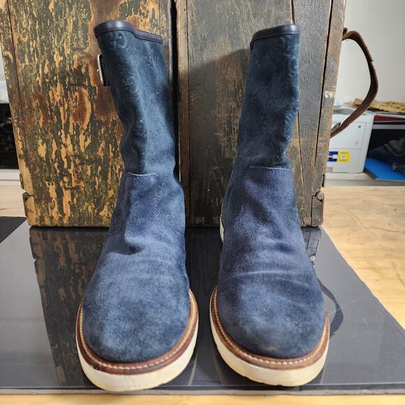 GUCCI  dark blue suede boots. Pre- loved! - Picture 2 of 10